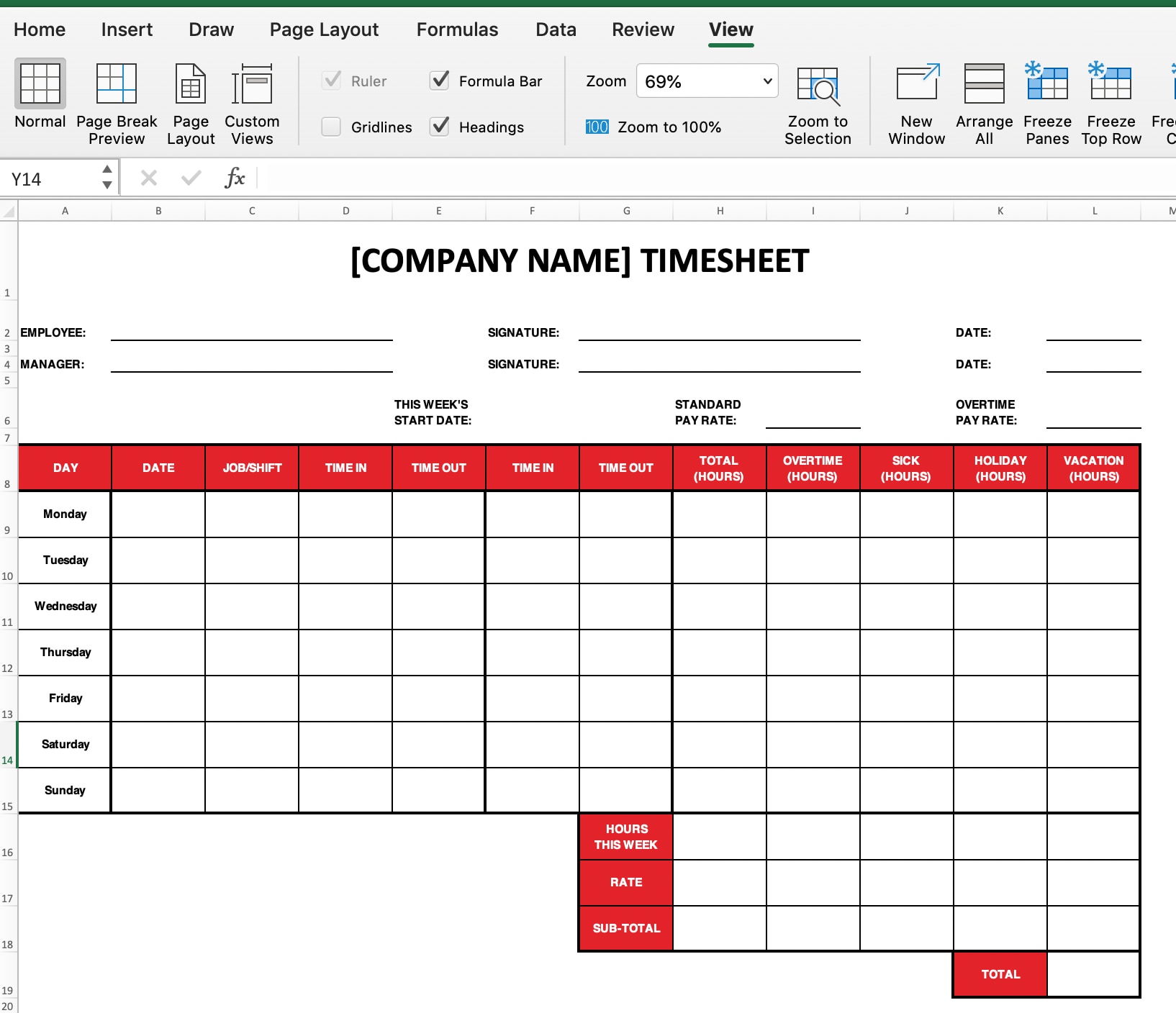 How To Make A Timesheet In Excel 2021 Quickbooks