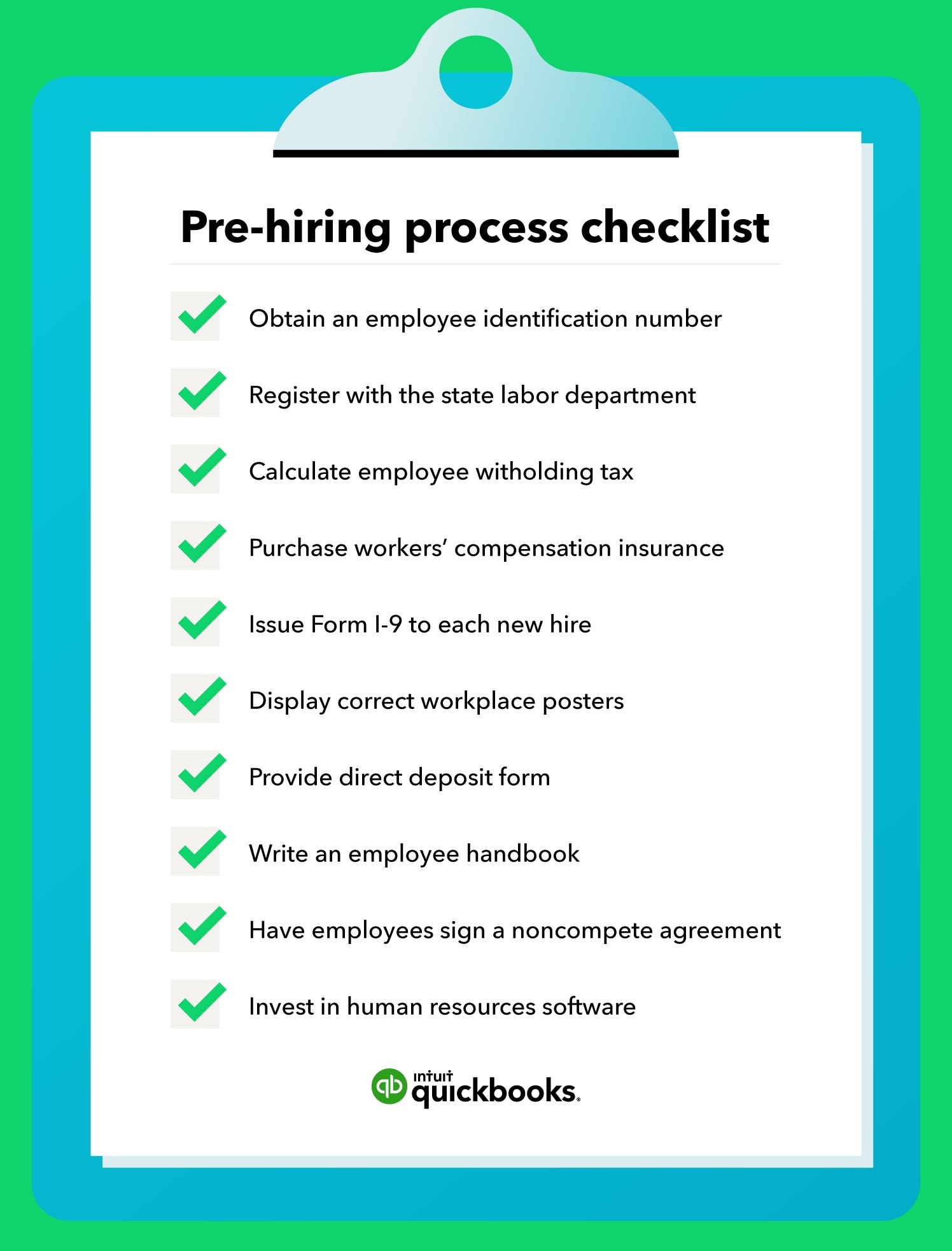 pre hiring process checklist