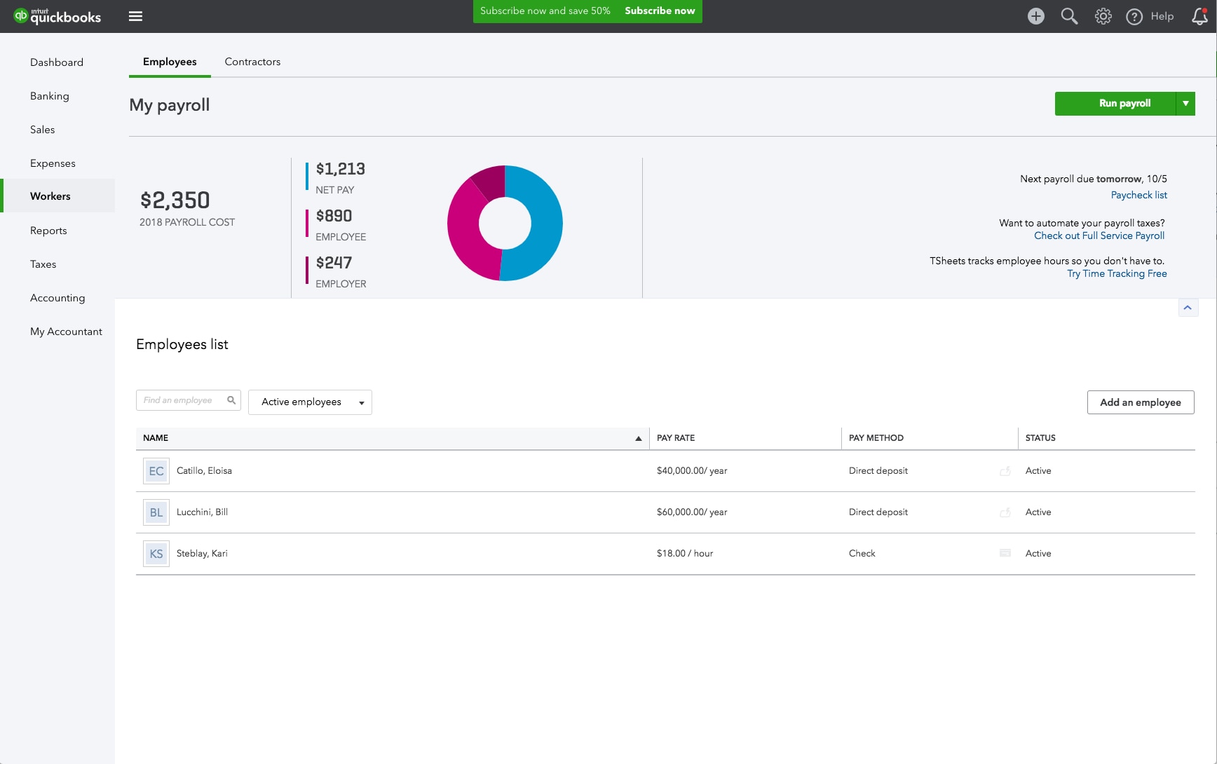 intuit quickbooks pro with payroll 2017