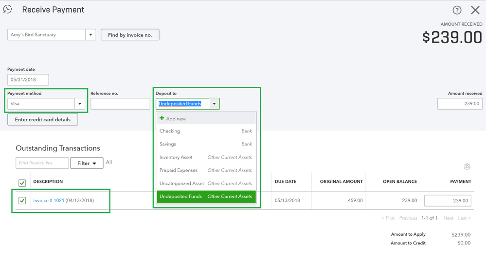 How to Use the Undeposited Funds Account to Receiv... - QuickBooks ...