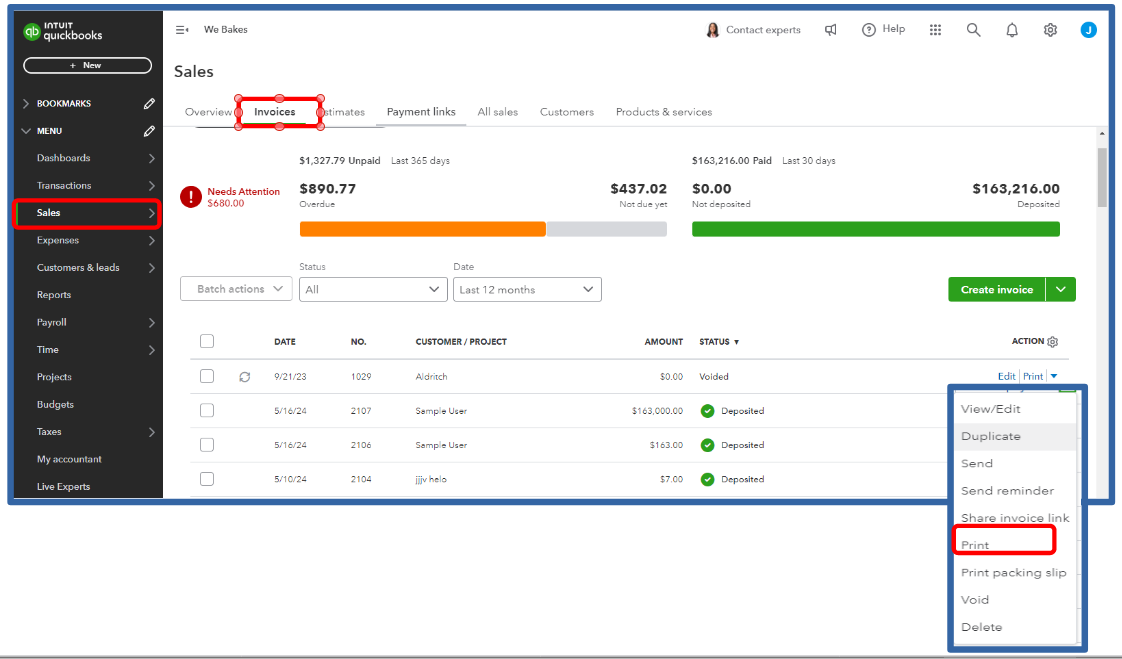 Solved Re Printing invoices from closed periods requires password?