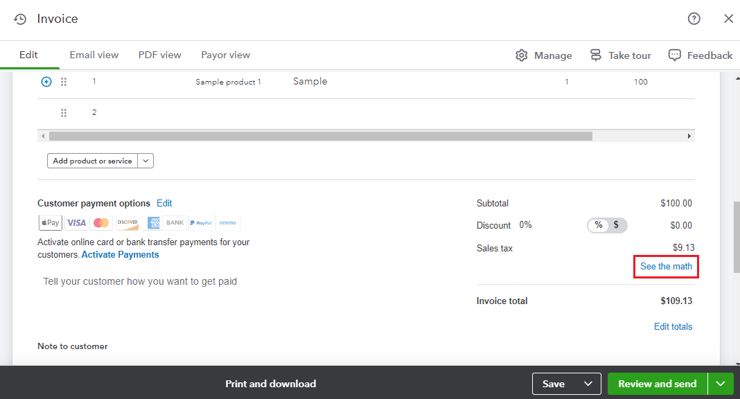QBO has a flag apply tax after discount