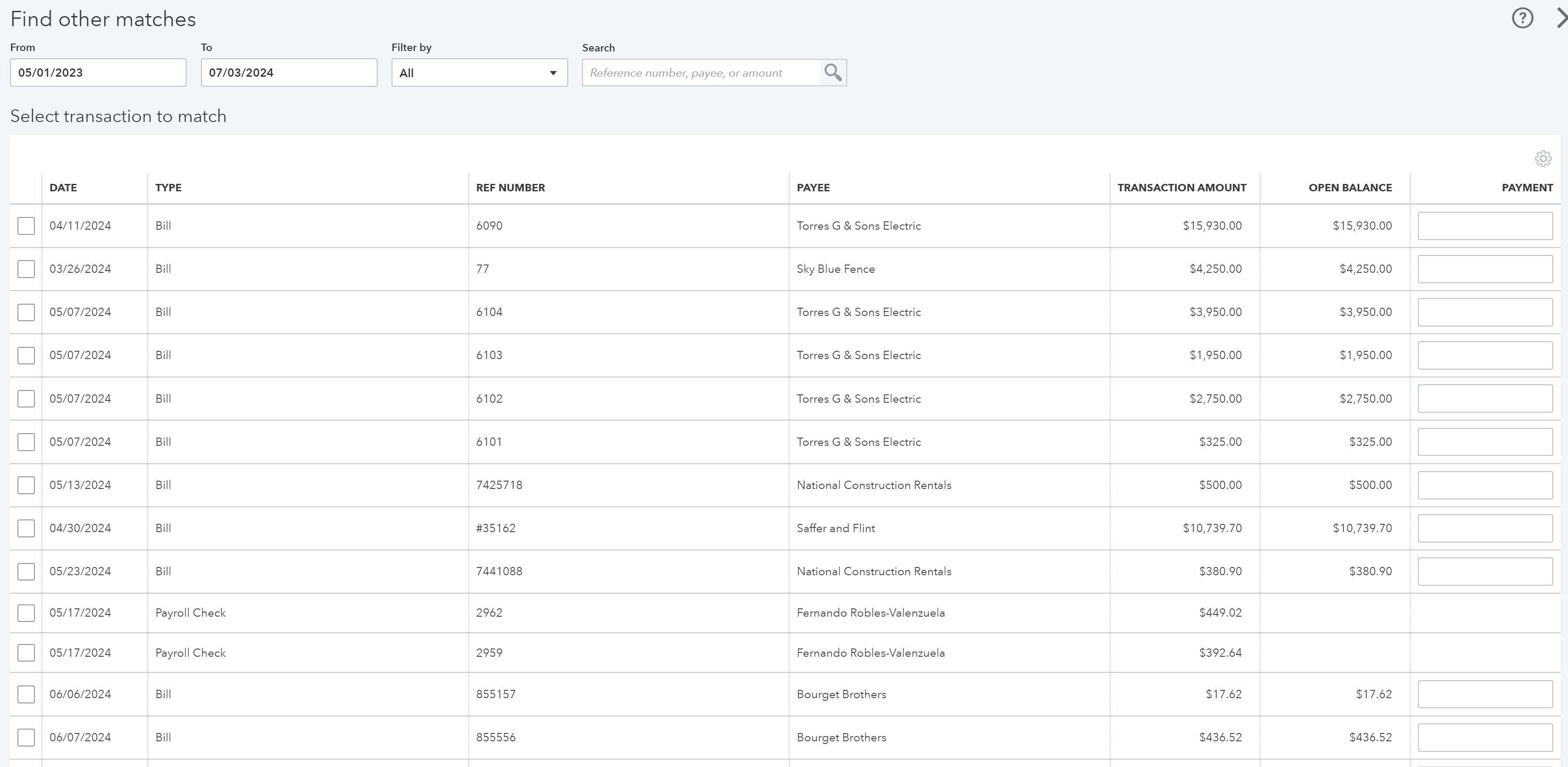 Downloaded Transactions NOT Matching