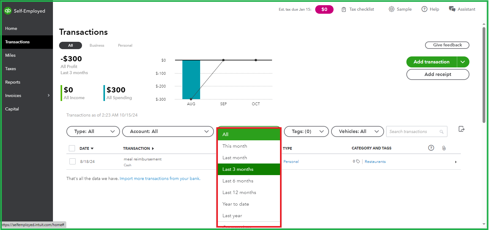 I'm missing transactions for a connected bank account from May 2024 to