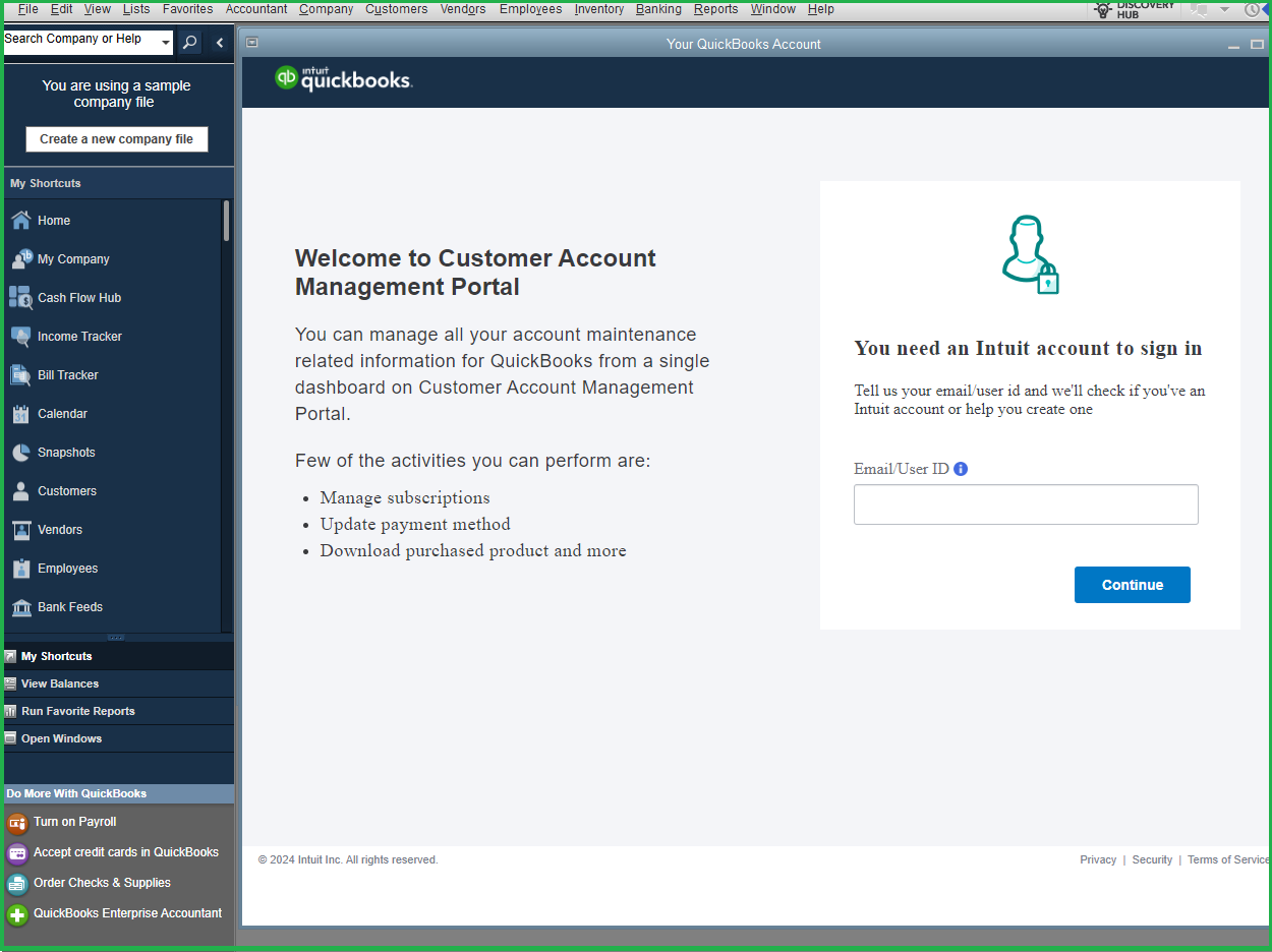 QB Desktop 2020 Sign in now fails with 