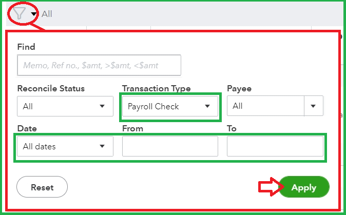 Bank register Dates filter.png