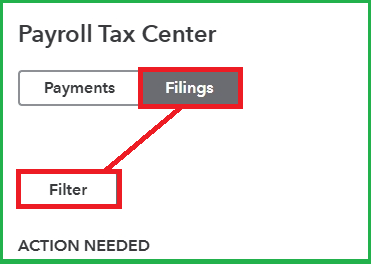 Filter the Filings tab of the Payroll Tax Center.png