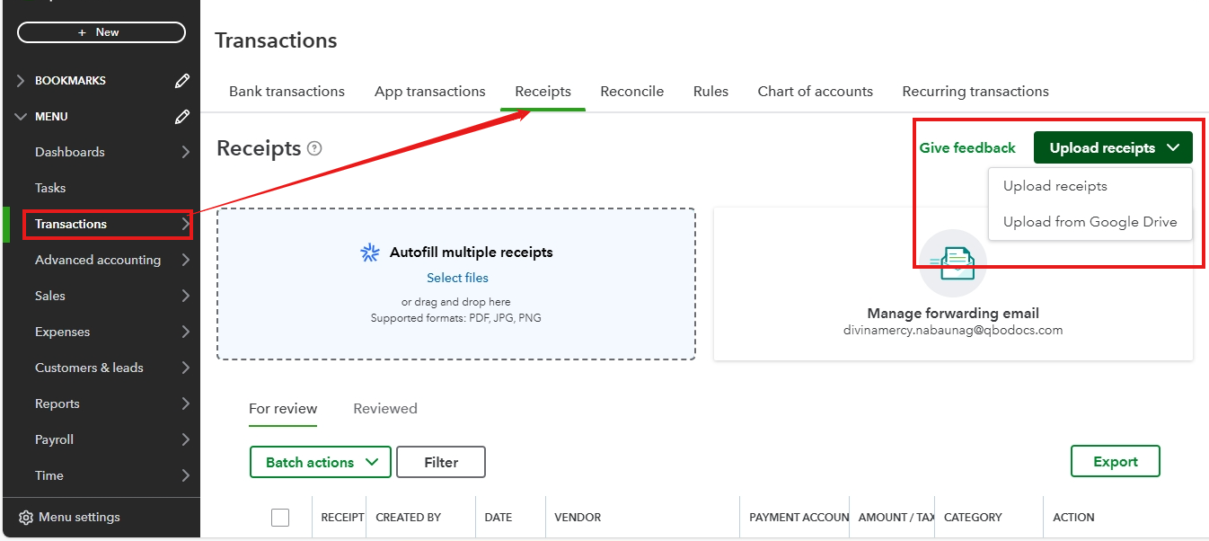 Quickbooks Online app