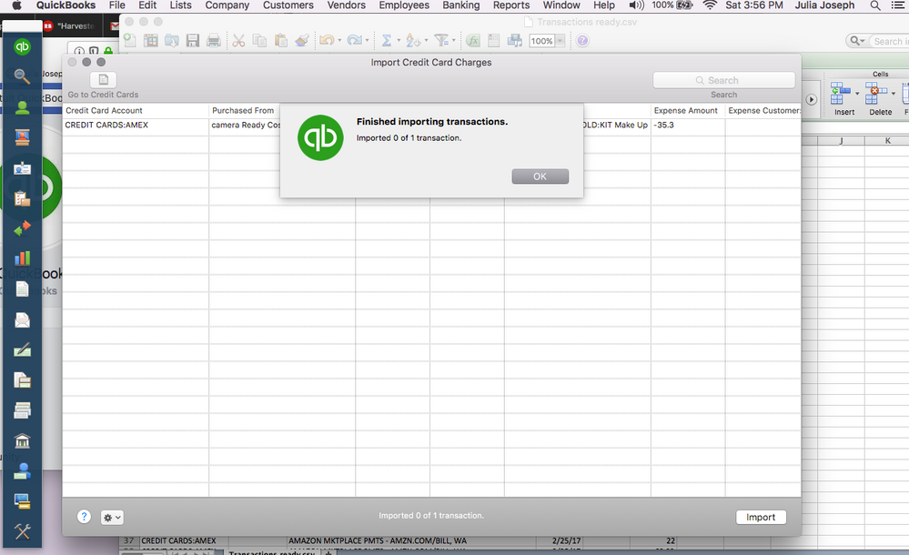 Quickbooks for mac 2016 downloaded transactions account doesn