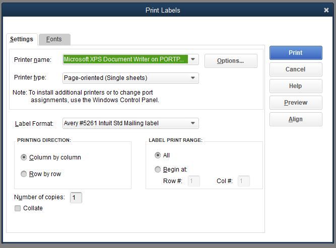 print inventory labels from quickbooks