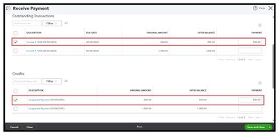 Link the Unapplied Payment to the correct invoice.jpg