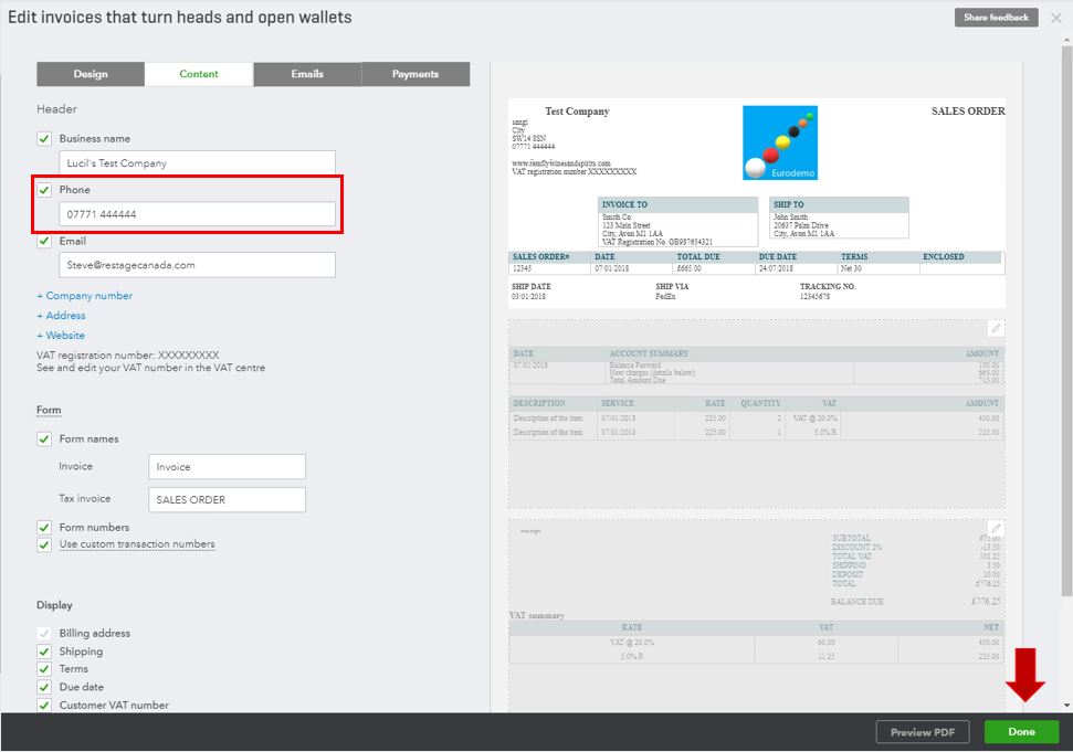 How to enter Contact Phone number in UK format