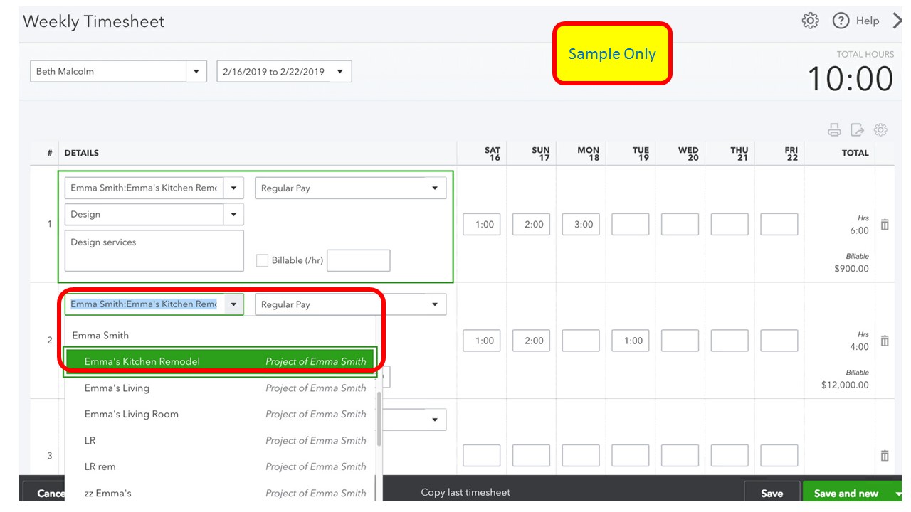 Time Entry in QuickBooks Online