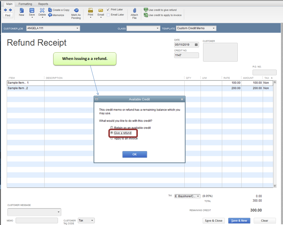 Solved: Issue A Refund To A Customer That Paid Online With ...