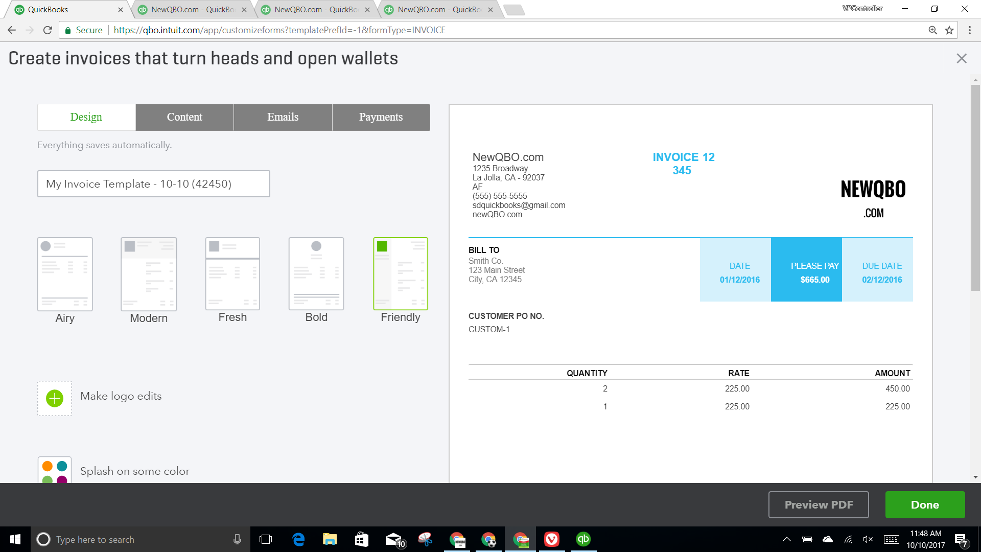 Solved: Quickbooks changed their invoice template once aga Intended For How To Change Invoice Template In Quickbooks