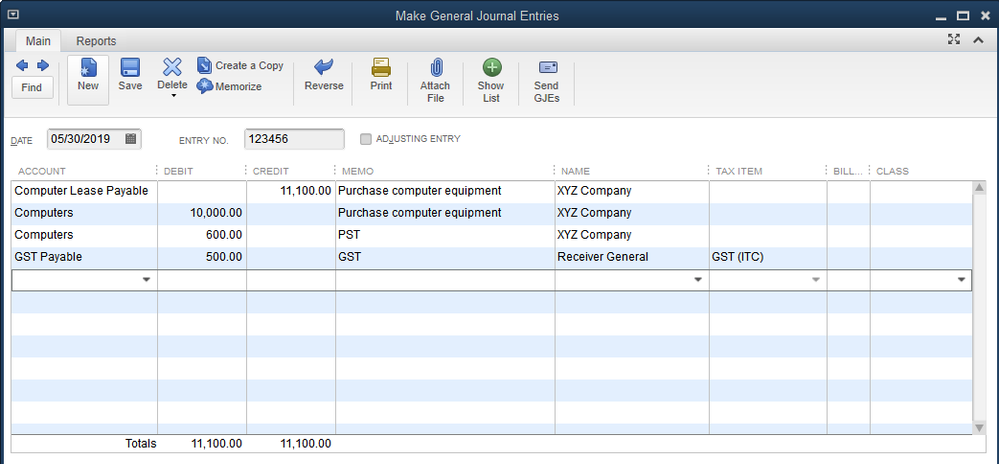 JE to capture purchase on loan or lease.PNG