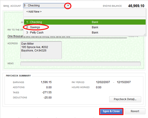 Solved: Changing the default bank account - QuickBooks Community