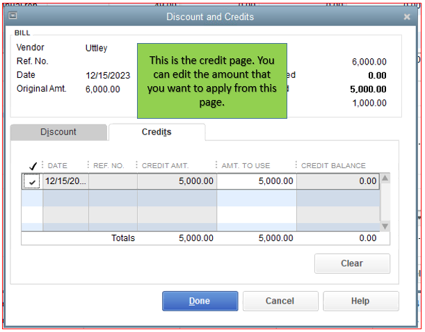 How to Apply Credit to Bill in Quickbooks  