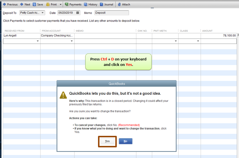 How To Delete A Deposit In Quickbooks 2015