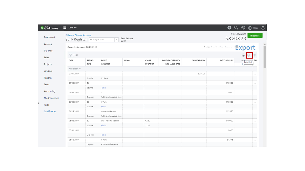 Sample chart of accounts quickbooks