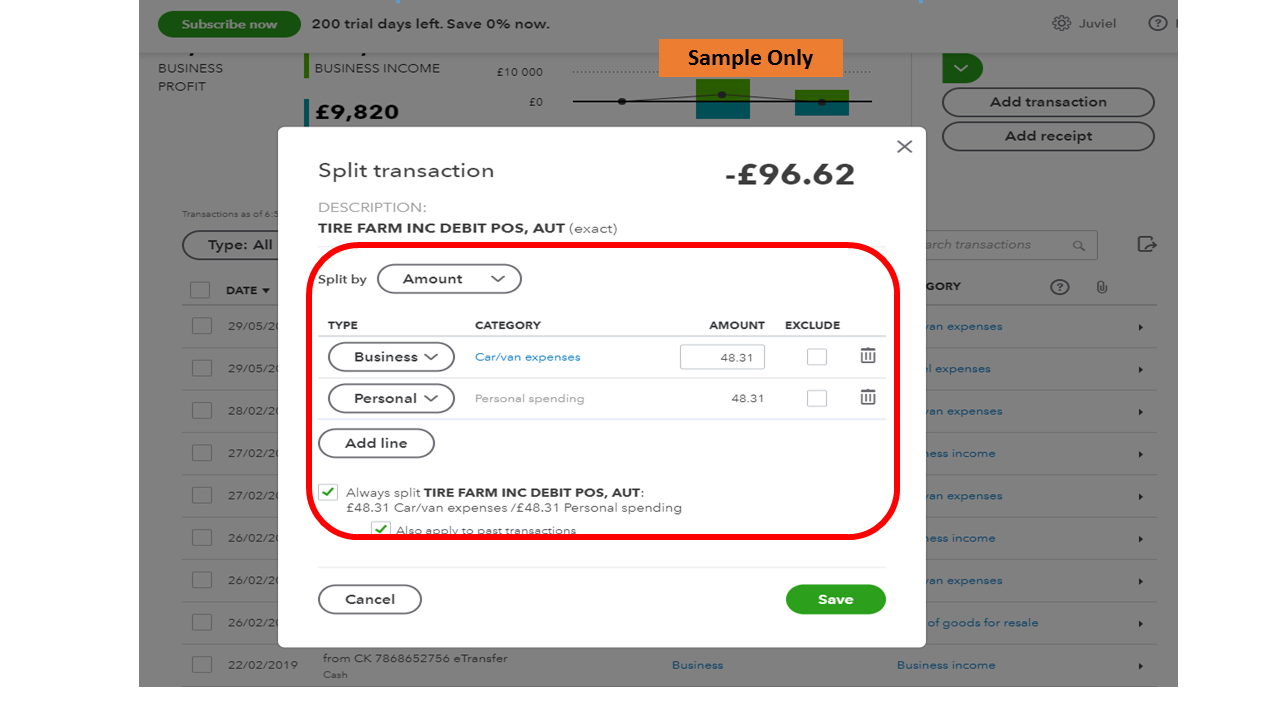 RULES SPLITS FOR FUTURE TRANSACTIONS QuickBooks Community