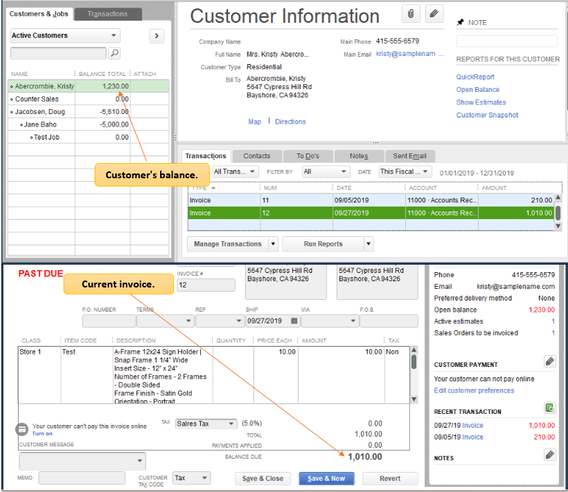 How To Show On Current Invoice The Previous Unpaid