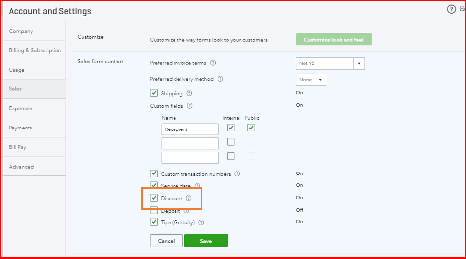 How to add discount per item in an invoice ?