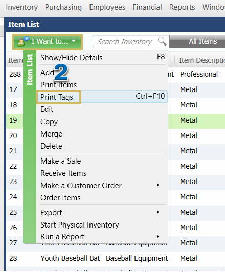 print inventory labels from quickbooks