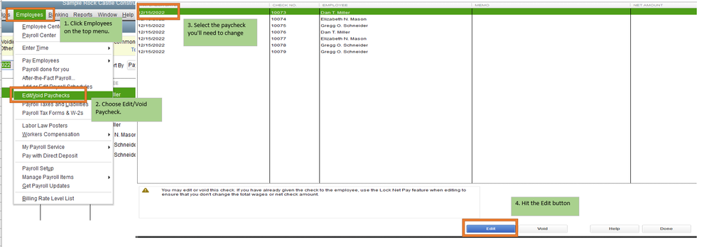 I need to change hours on a payroll that is ready to be submitted. How