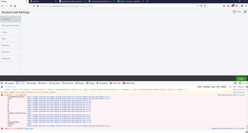 Firefox: Visual result + Console logs from onclick action