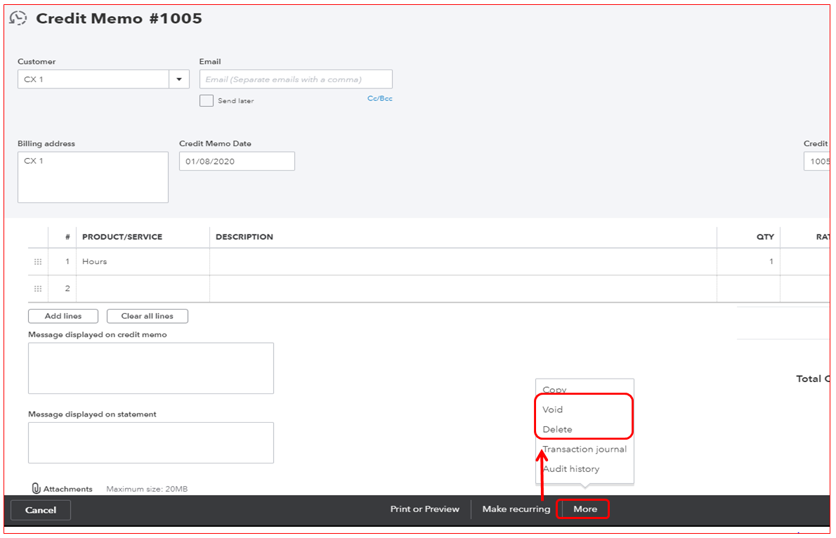 How best to write off unapplied credit memos upon business closure. Have over 600 CM going back