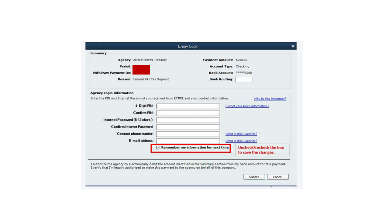 How Do I Update New Eftps Password In Qb But Qb Instructions Aren T Matching My Qb Screen My Rejected Payroll Is Onlyvisible In The Pymt History In The E Pymts Tab