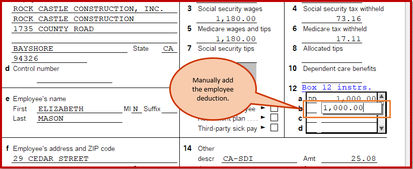 We have a deduction/contribution payroll item in QB Online ...