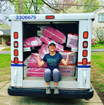 Julie shipping off a load of 400 boxes from North Carolina (@sparklehustlegrow)