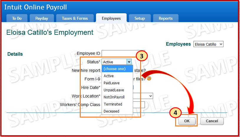 How do I remove a employee that quite from my intuit online payroll, so ...