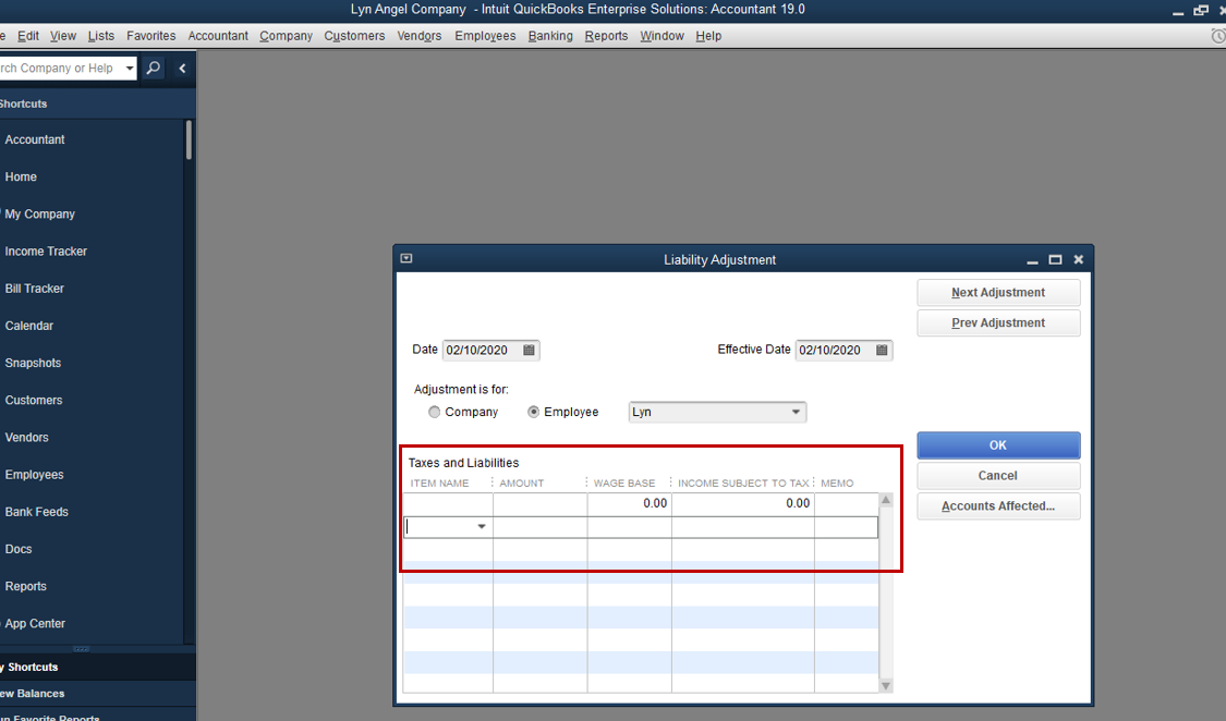 I was trying to add last week payroll, from a different accounting