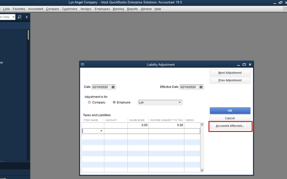 I was trying to add last week payroll, from a different accounting