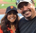 Me and my husband of 26 years... Dave! We are HUGE San Francisco Giants fans and watch as many games as possible!