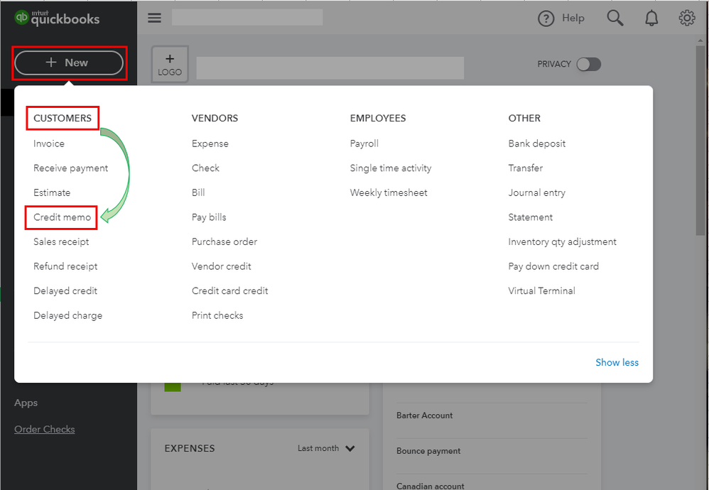 1 QBO Credit Memo.PNG