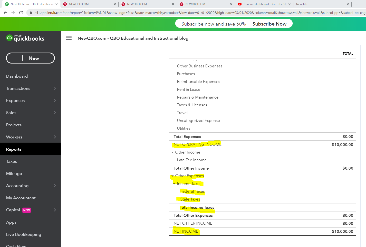 Solved In QBO, I created an expense for Corporate Tax. However, when I