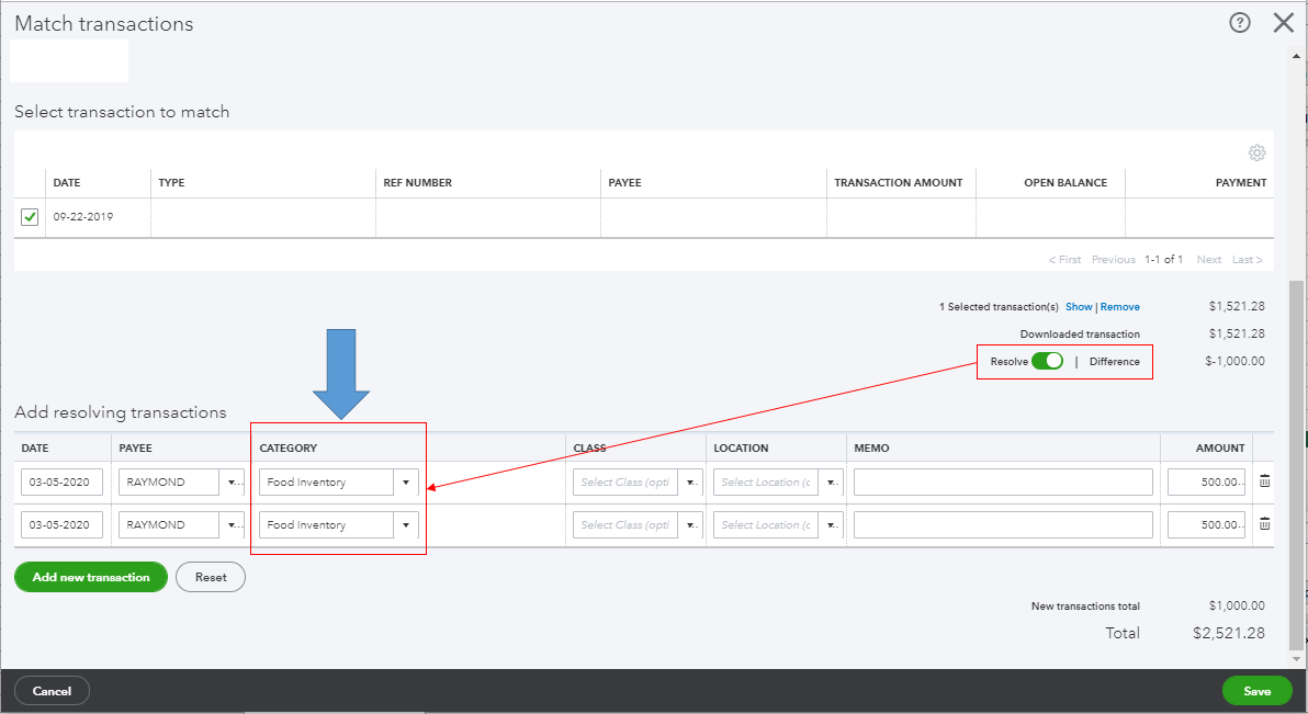 Finding a matching invoices / credit memos for a bank entry