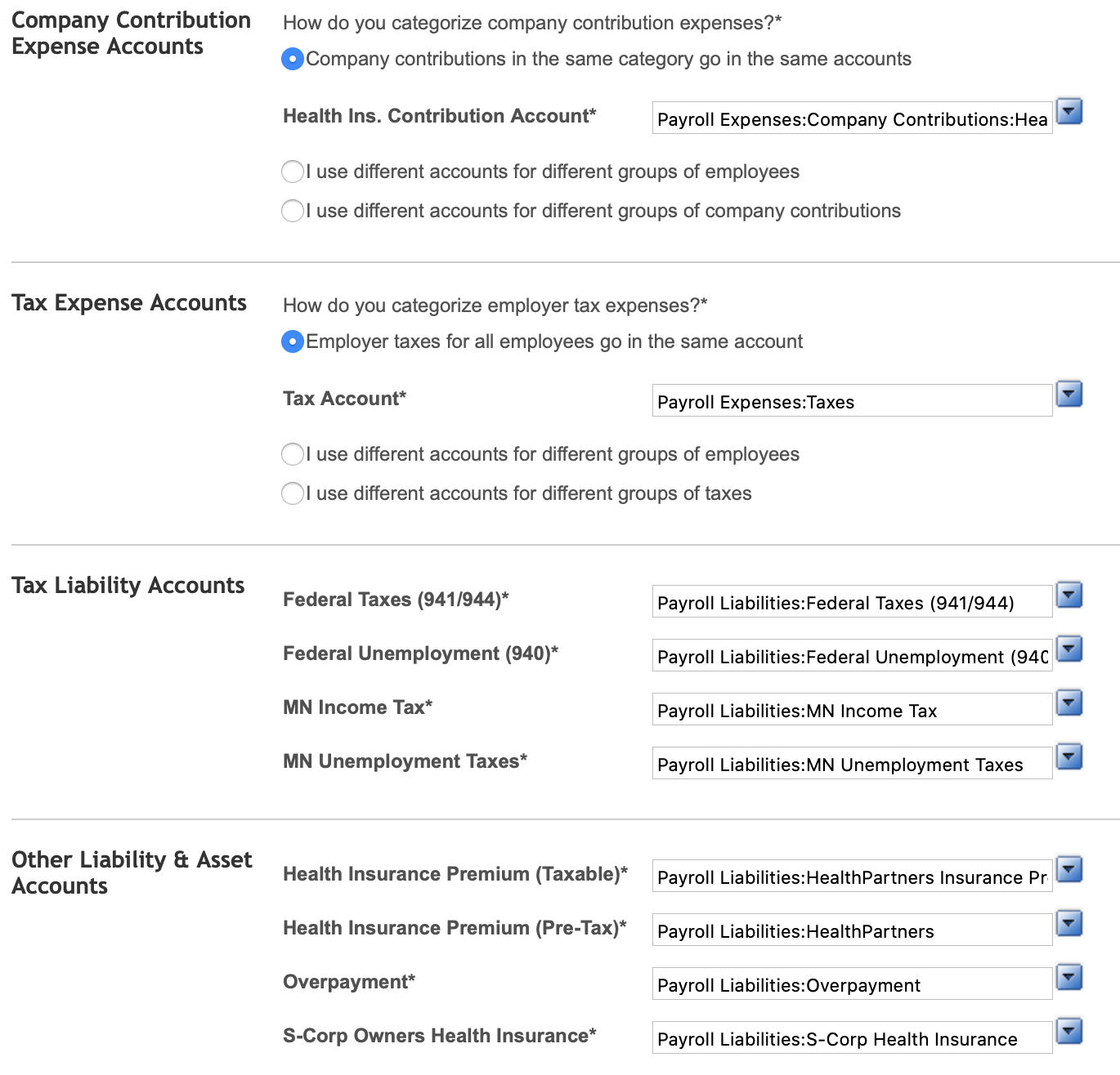 Insurance Expense Duplicating with Payroll Company Contributions