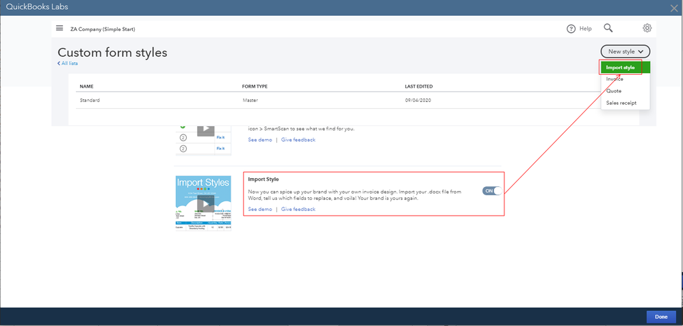 How To Import Template Styles From Word For Estimates And Invoices