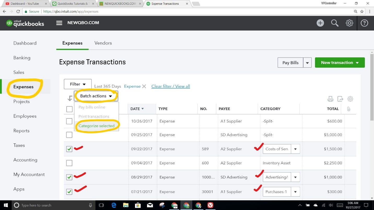 Solved Re How to reclassify multiple transactions from o