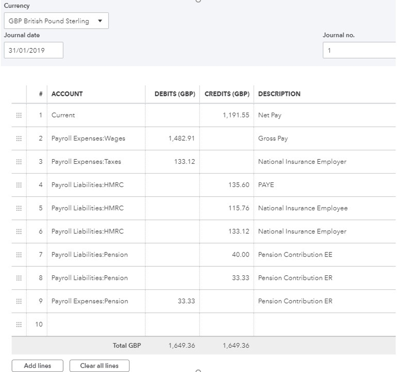 where to find payroll liabilities, adjustment etc. Page 2