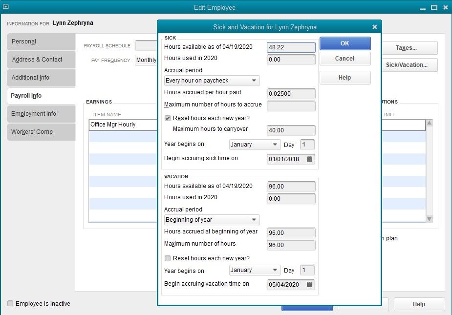 Solved Connect Vacation Accrual Correctly