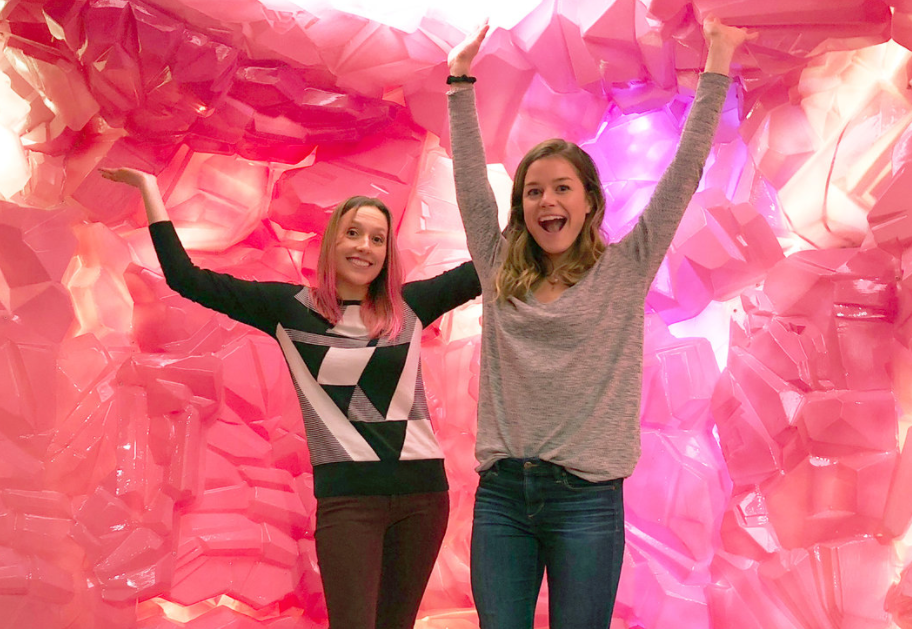 Alexia (foreground) and Lisa are co-founders of Izza Pops