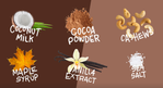 A complete list of ingredients in a chocolate Izza Pop