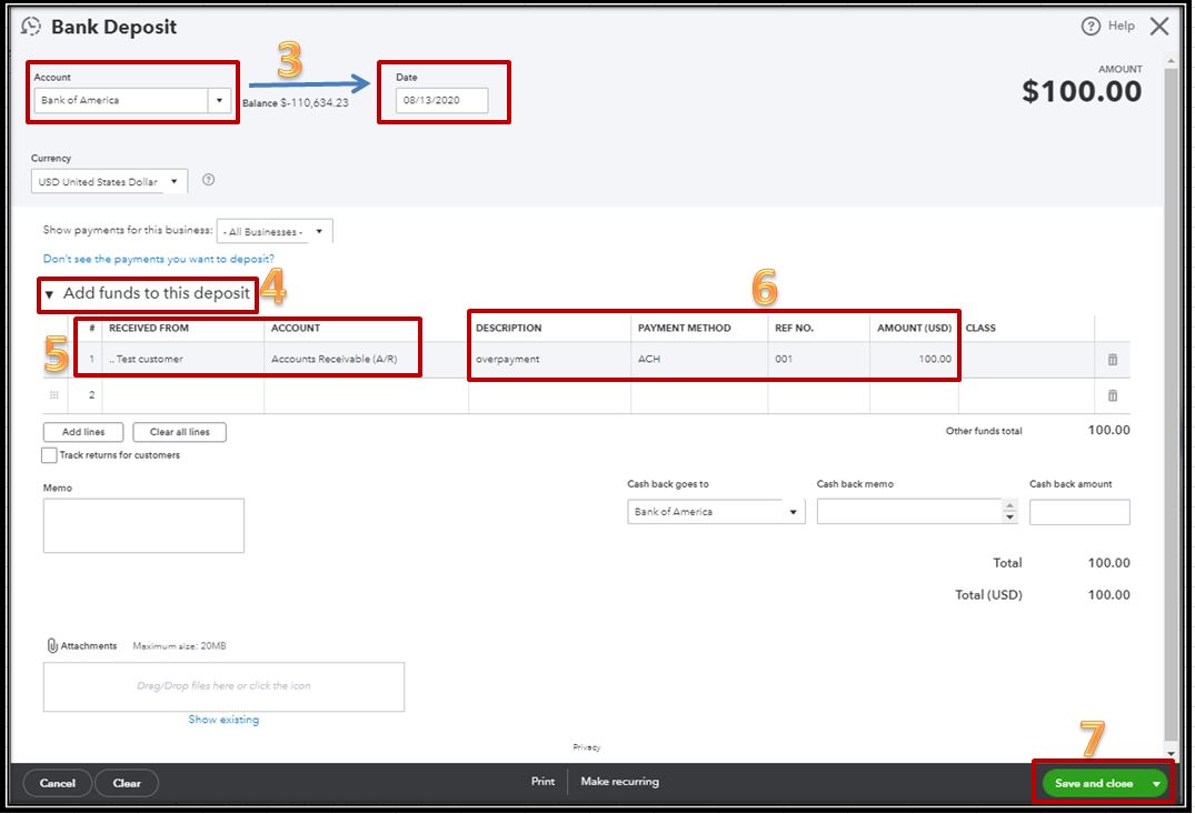 Customer paid the same invoice online twice and we received double payment.  How to correct it?