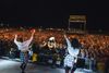 Anna (left) performing at Bonnaroo